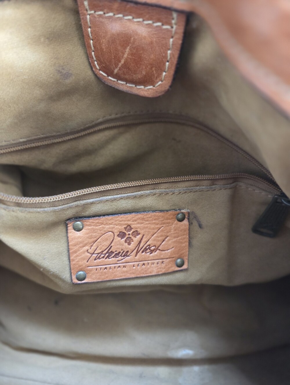 Patricia Nash Milania Convertible Satchel Bag Brown Leather - Picture 7 of 12